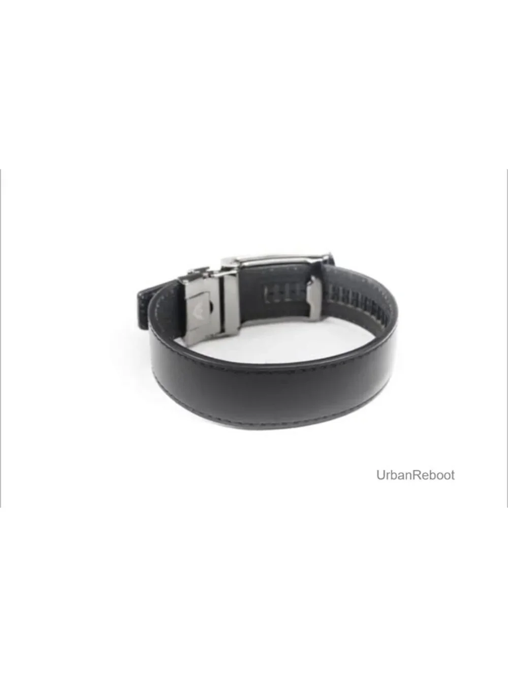 Men's No-Holes Ratchet Belt Adjustable Vegan Leather Faux Leather